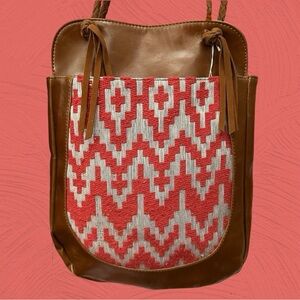 NWOT Mossimo Supply Co Target Purse Native Print Woven and Faux-Leather Material